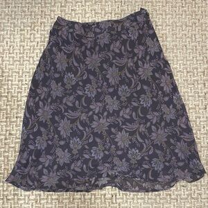 Covington Purple Floral A-Line Skirt